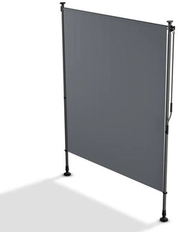 Juskys Barbados - Verticale Zonnescherm - Uitschuifbaar UV-bestendig - Grijs