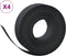 vidaXL - Tuinranden - 4 - st - 10 - m - 15 - cm - polyetheen - zwart