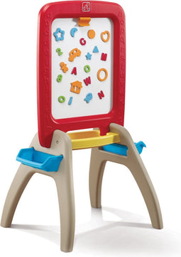 Step2 All Around Easel for Two Schoolbord - Tekenbord voor kinderen - Tweezijdig Schrijfbord van kunststof incl. 94 accessoires - Magnetisch