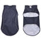 Hondenregenjas met reflecterende strips polyester blauw XL