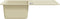 vidaXL - Gootsteen - enkele - bak - graniet - beige