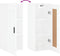 vidaXL - Wandkast - 34,5x34x90 - cm - bewerkt - hout - hoogglans - wit
