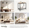tectake® Filton - Bijzettafel - Industrieel design met 2 legplanken - Lichtbruin Eiken Sonoma