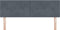 vidaXL - Hoofdbord - met - knopen, - gestoffeerd - in - donkergrijs - velvet - - - 140 - cm