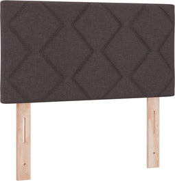 vidaXL - Hoofdbord - met - Diamant - Blokken - Ontwerp - - - Donkerbruin - - - 80 - cm - - - Stof