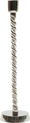 Riviera Maison Kandelaar Dinerkaars - RM Spiral Pillar Candle Holder - Zilver