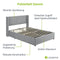 Juskys Savona Polsterbed met Opbergruimte - Lichtgrijs - 120 x 200 cm - Fluwelen Bedframe met