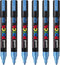 Posca Stiften PC-5M Medium Tip - verfstiften - Metallic blauw - 6 stuks