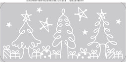 Anna's Collection - White Window Deco 23X49 cm Xmas Tree Snowman Xm...
