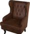 ALTA - Chesterfield fauteuil - Bruin - Kunstleer