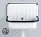Alape Ag serie - Plaatstalen uitstortgootsteen - Stootrand - Wit blauw
