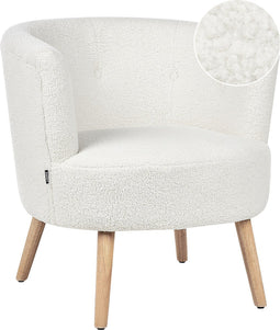 ODENZEN - Fauteuil - Wit - Bouclé