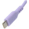 USB-C Silicone Oplaadkabel - Snelladen tot 60W - 1.5 meter - Paars