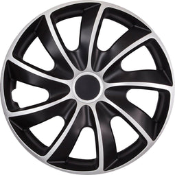NRM QUAD BICOLOR - Wieldoppen - 17 Inch - Zwart Zilver (set van 4)