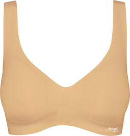 sloggi Zero Feel - Dames Bralette - Gewelfde V-hals - Cognac - Maat L