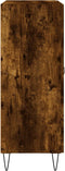 vidaXL - Dressoir - 69,5x34x90 - cm - bewerkt - hout - gerookt - eikenkleurig