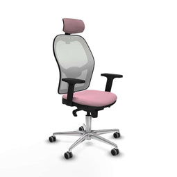 Piqueras y Crespo 2D086G2 - Bureaustoel - Verstelbare hoofdsteun - Roze