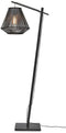 GOOD&MOJO Vloerlamp Merapi - Bamboe Zwart - 57x30x150cm - Modern - Staande lampen voor Woonkamer - Slaapkamer