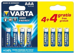 Batterij Varta AAA 8 stuks