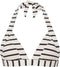 Beachlife Identity - Triangel bikinitop - Uitneembare padding - Grijs/Wit/Gestreept