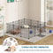 Eugad Puppyren & Knaagdierenren - Opvouwbare Speelren 142x72x36 cm - Zwart - 12 Panelen