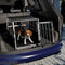 Aluminium hondentransportbox M - Veilig vervoer kleine honden - Zwart