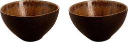 Palmer Schaal Cecil 15 cm 60 cl Bruin Stoneware 2 stuk(s)