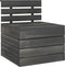 vidaXL - 2-delige - Loungeset - pallet - massief - grenenhout - donkergrijs