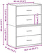 vidaXL - Kasten - met - 2 - lades - 2 - st - 60x31x40 - cm - bewerkt - hout - wit