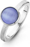 Casa Jewelry Ring Melody - Aanschuifring - Blauwe cat-eye - Zilver