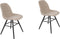 Zuiver Albert Kuip Soft Eetkamerstoelen Beige - Set van 2