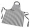 KOOK Schort Streep - Zwart - 70x90 cm