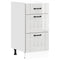 vidaXL - Keuken - onderkast - Lucca - bewerkt - hout - hoogglans - wit