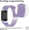 imoshion Milanees magnetisch bandje - Geschikt voor Fitbit Charge 6, Charge 5 - Paars - M