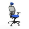 Piqueras y Crespo 3D036G1 - Bureaustoel - Verstelbare hoogte met hoofdsteun - Blauw