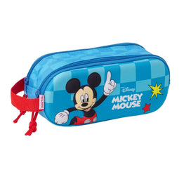 Pennenetui met 2 vakken Mickey Mouse Clubhouse Blauw 21 x 8 x 6 cm 3D