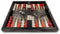 Kleine Backgammon koffer zwart/wit - Maat S 25cm - Merk Yenigün Tavla - reisversie