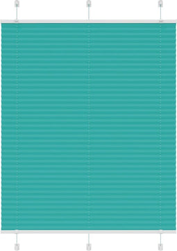 vidaXL - Plissé - rolgordijn - 105x150cm - stofbreedte - 104,4cm - petrol - groen