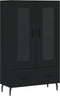 vidaXL - Hoge - kast - 69,5x31x115 - cm - bewerkt - hout - zwart