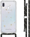iMoshion Hoesje Geschikt voor Samsung Galaxy A40 Hoesje Met Koord - iMoshion Design Hoesje met Koord - Goud / Transparant / Stars Gold Transparant