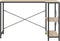 vidaXL - Computerbureau - 110x72x70 - cm - bewerkt - hout - zwart - en - eikenkleurig