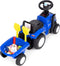 Speelgoed tractor - met aanhanger - interactief stuur - blauw