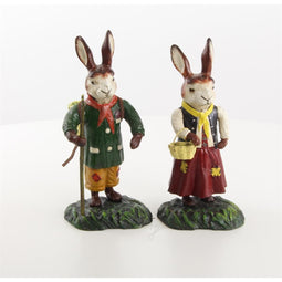 SMALL LADY AND MAN RABIT SET/2