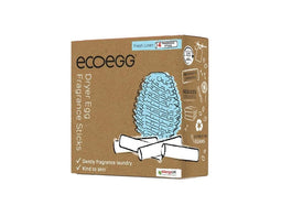 EcoEgg Dryer Egg Navulling - Fris linnen (blauw) - Wasdroger - Hervulbaar - 4 Geurstokjes - Minimaal 80 Droogbeurten