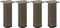 vidaXL - Salontafelpoten - 4 - st - 42-44 - cm - staal - naturel