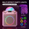 N-GEAR Block Party 602 XL - Karaoke set - 2 Microfoons - Bluetooth speaker met verlichting - Space Pink (2 stuks)