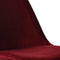 Kick kuipstoel Velvet rood - zwart frame - set van 6