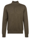 Seidensticker Quarter Zip Strickpullover Heren - Olive - 3XL