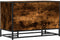 vidaXL - Schoenenbank - 80x40x53,5 - cm - bewerkt - hout - en - metaal - gerookt - eiken
