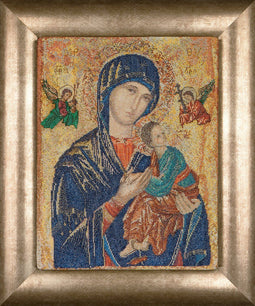 Thea Gouverneur - Borduurpakket met telpatroon - 551A - Voorgesorteerde DMC Garens - Onze Dame van Eeuwige Hulp - Aida - 25 cm x 32 cm - DIY Kit